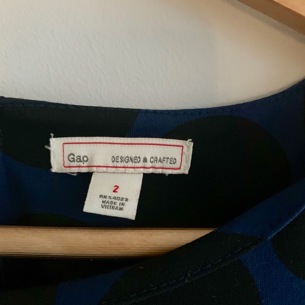 Gap Blue & Black Polka Dot Dress - Picture 5 of 6